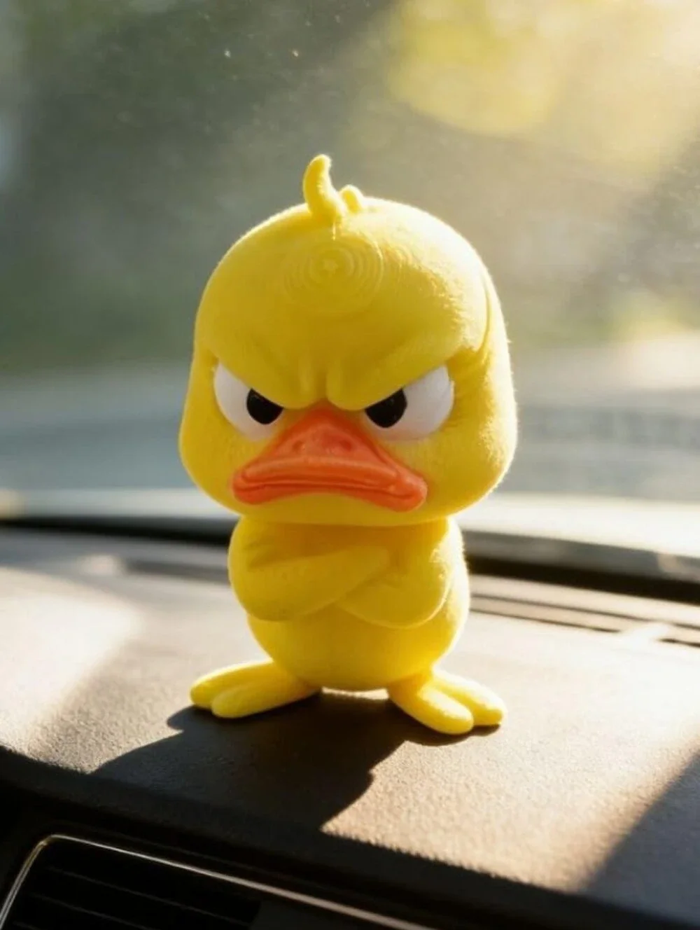 Yellow Angry Duck Bird Toy - Plush Decorative Figure